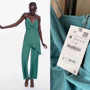 Zara Knotted Tank Jumpsuit - M